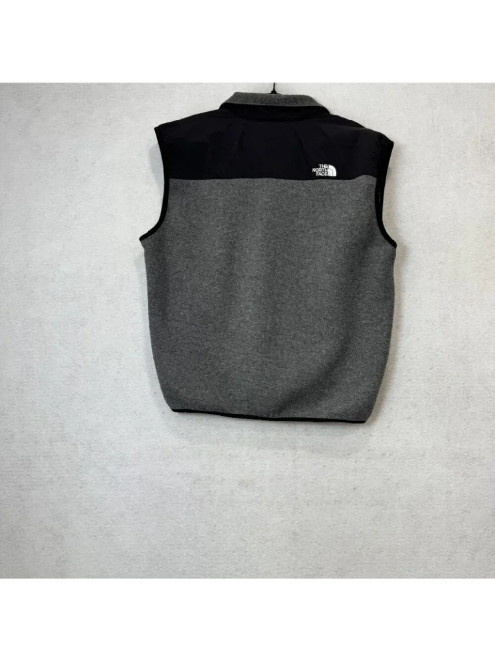 The North Face Vest Mens Large Gray Fleece Denali Full Zip Pockets Outdoor